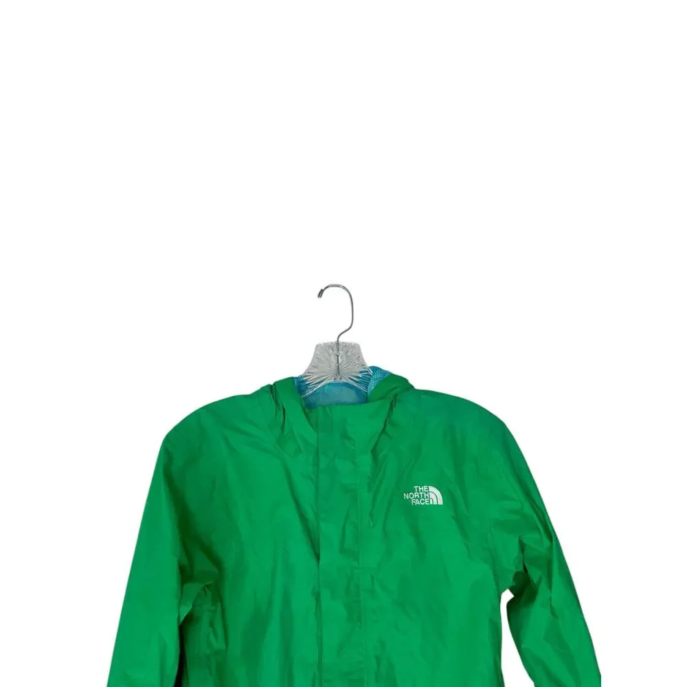 The North Face Girl's Green Basic Nylon Outdoor Hooded Zip Up Jacket Size‎ 14/16